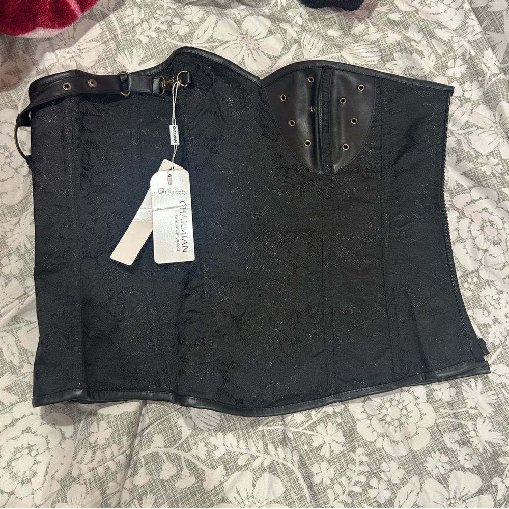 Black Lace-Up Corset